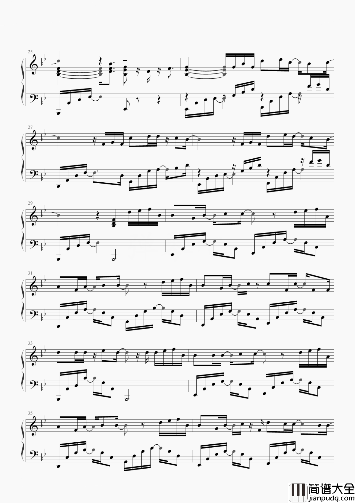 左肩钢琴谱_安苏羽_你把右手放在我左肩_轻声对我说了句抱歉