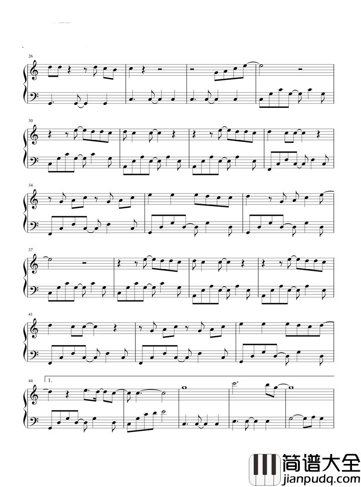 不息之河钢琴谱_tfboys_气势磅礴不可挡