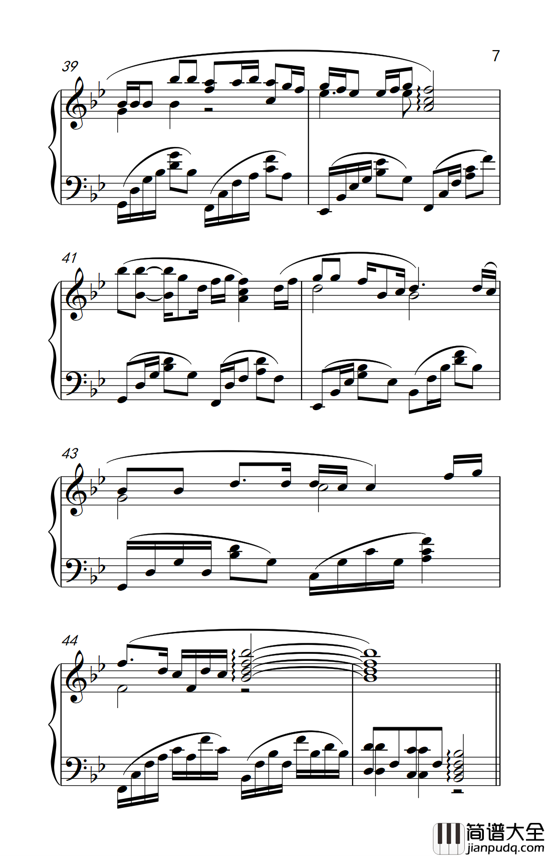 明天会更好钢琴谱_卓依婷_昨天挺好今天很好