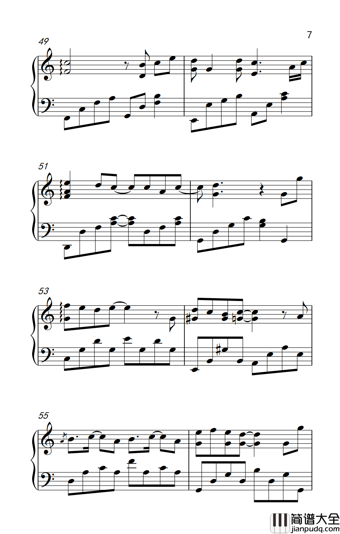 请跟我联络钢琴谱_李易峰_怦然心动陪你感动