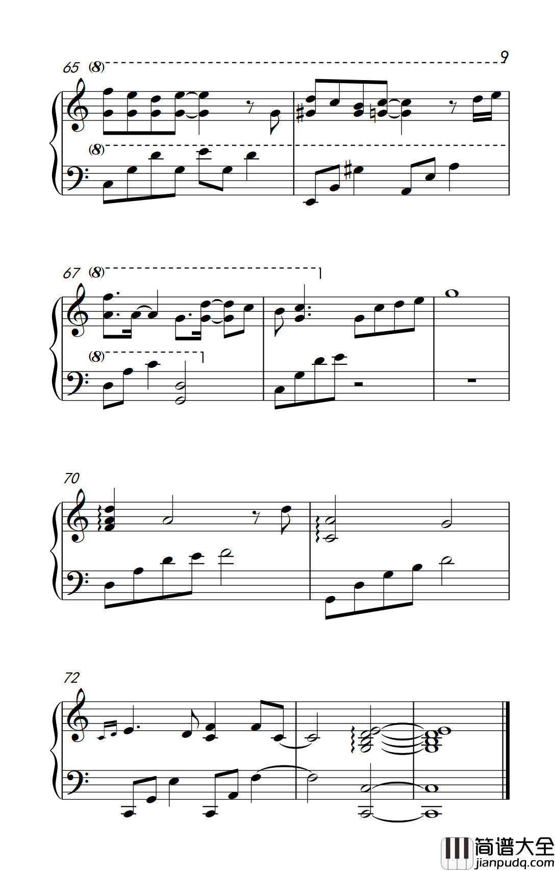 请跟我联络钢琴谱_李易峰_怦然心动陪你感动