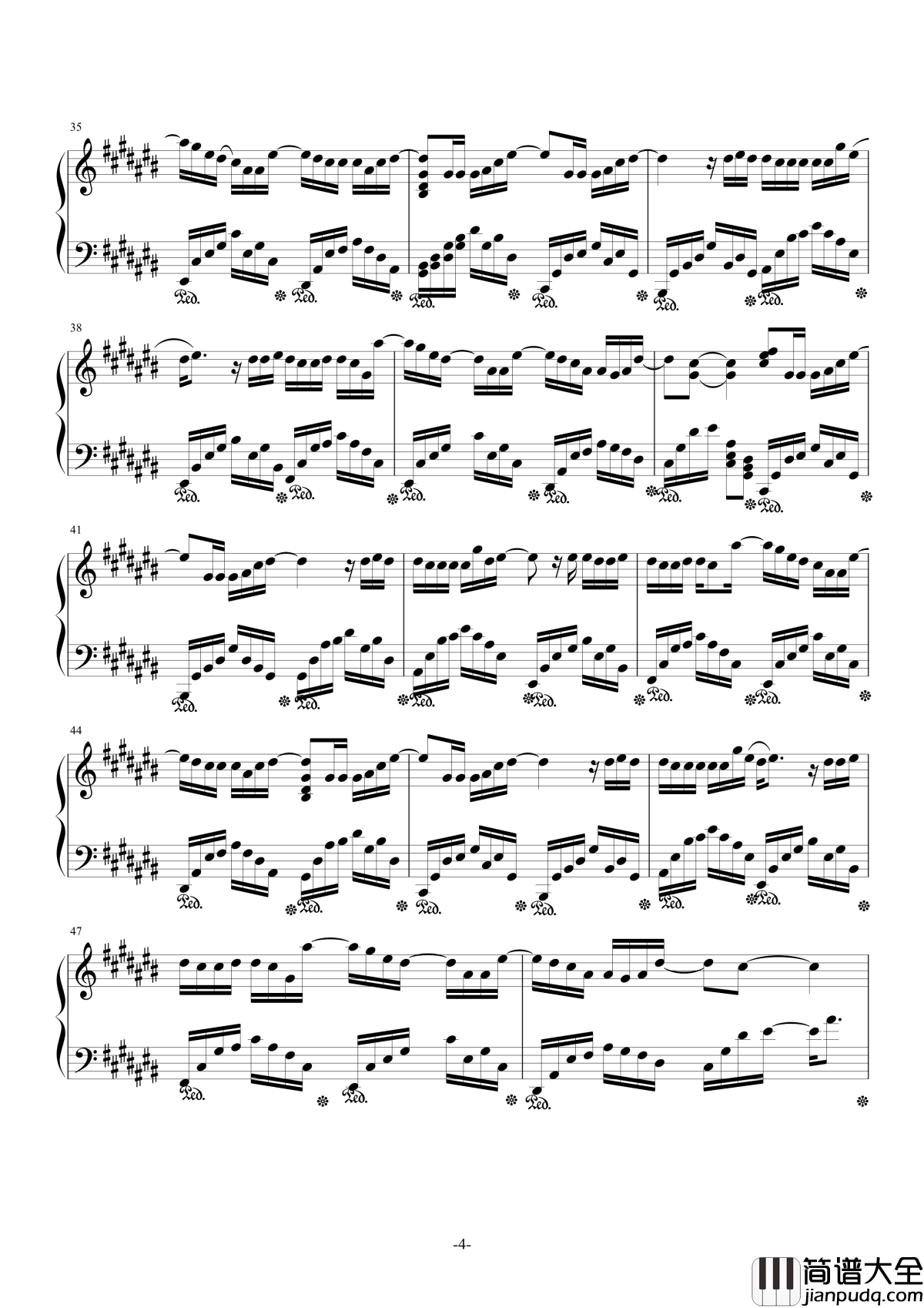 认真的雪钢琴谱_薛之谦_电视剧妈妈像花儿一样插曲