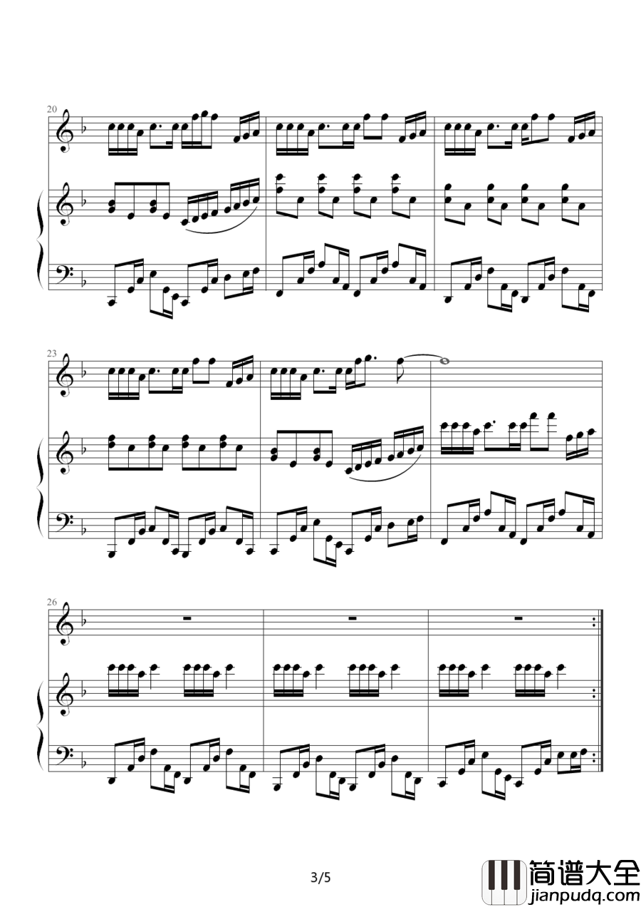 可爱女人钢琴谱_周杰伦_生命最美的事就是遇见那个对的人