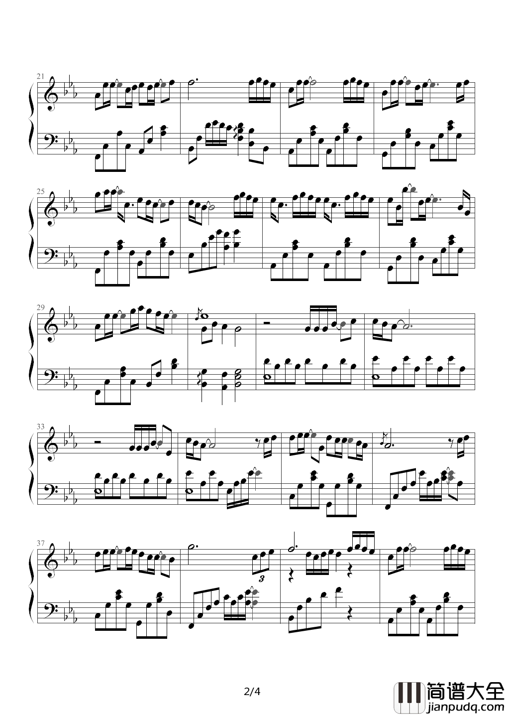 修炼爱情钢琴谱_林俊杰_谁说太阳会找到月亮