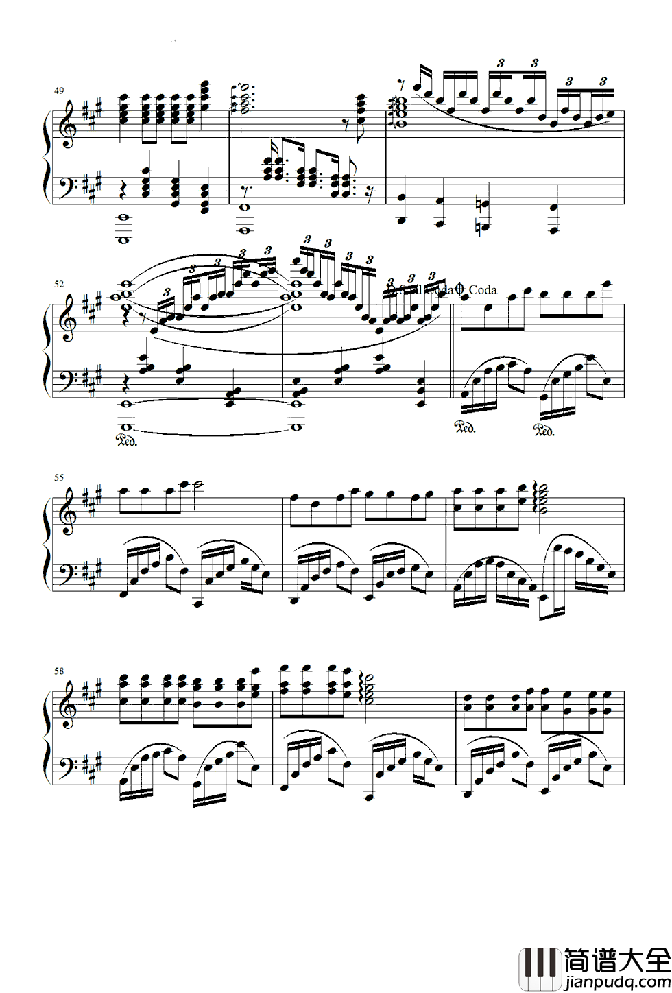 一生有你_钢琴谱_水木年华_我会一直陪在你身边