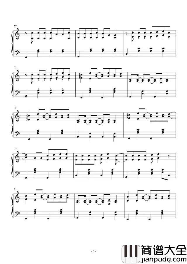 一笑倾城钢琴谱_汪苏泷__微微一笑很倾城