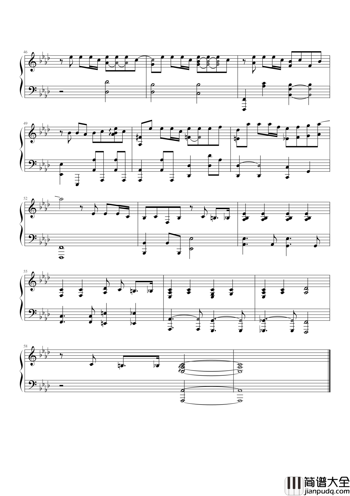 戒烟钢琴谱_李荣浩_戒了烟染上悲伤，我也不想，谁也不想