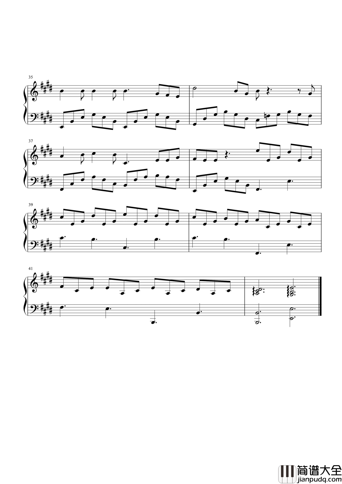 最长的旅途钢琴谱_李琦_离开她的回忆后重复的活着