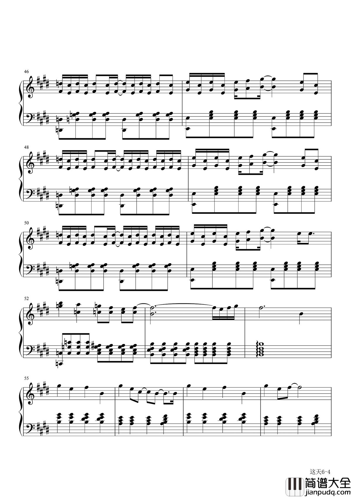 这天钢琴谱_苏打绿_总有一天我们都会忘记