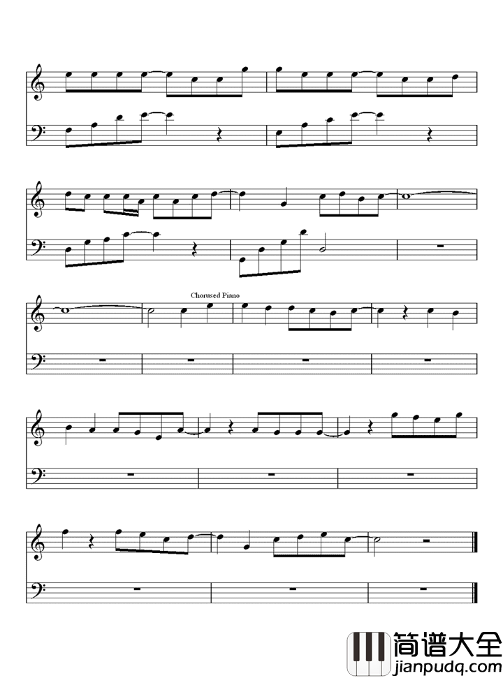 回到过去钢琴谱_周杰伦_想看你看的世界_想在你梦的画面