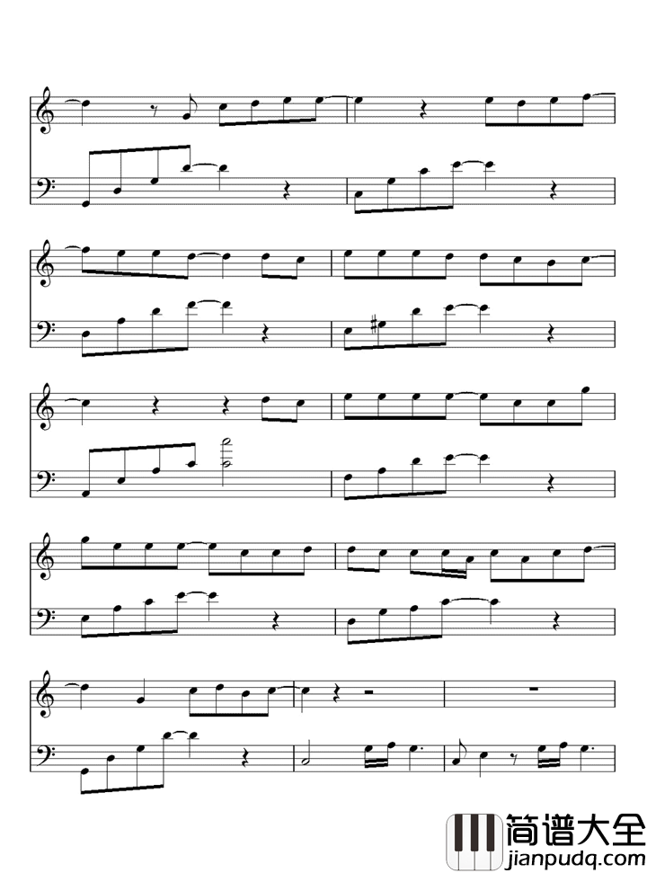 回到过去钢琴谱_周杰伦_想看你看的世界_想在你梦的画面