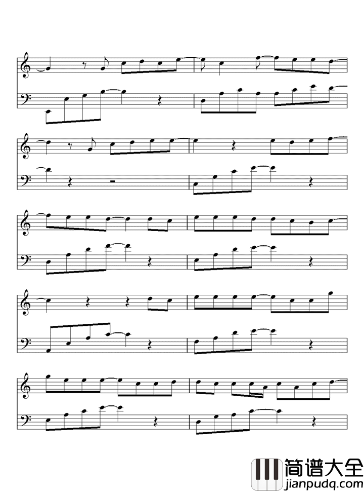 回到过去钢琴谱_周杰伦_想看你看的世界_想在你梦的画面