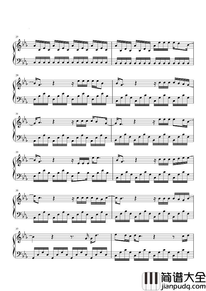 遇见你钢琴谱_牛奶咖啡_就这样遇见了你_多么像个奇迹