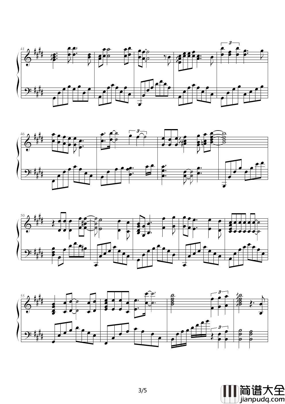 爱如空气钢琴谱_孙俪_不懂珍惜思念会过期