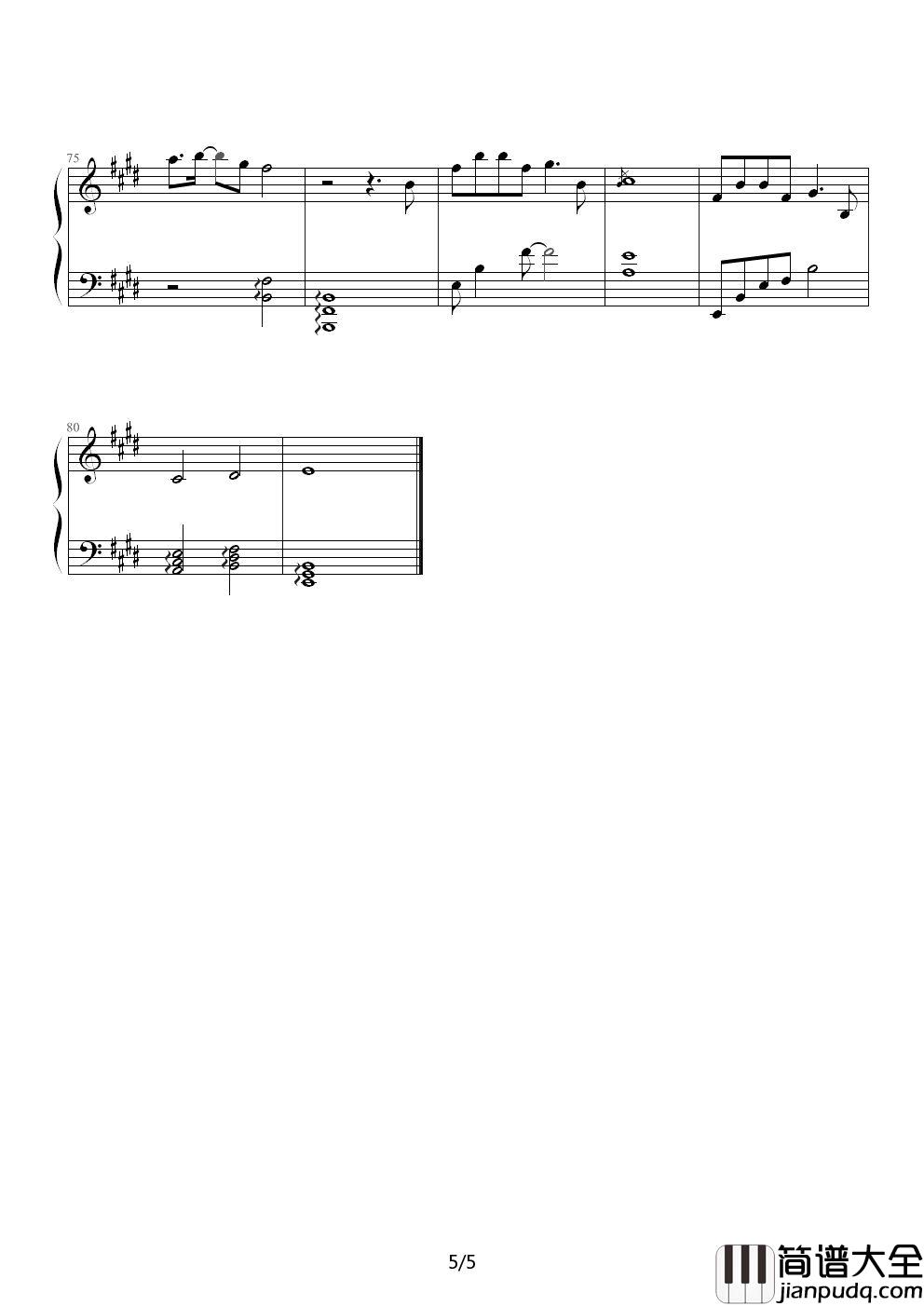 爱如空气钢琴谱_孙俪_不懂珍惜思念会过期