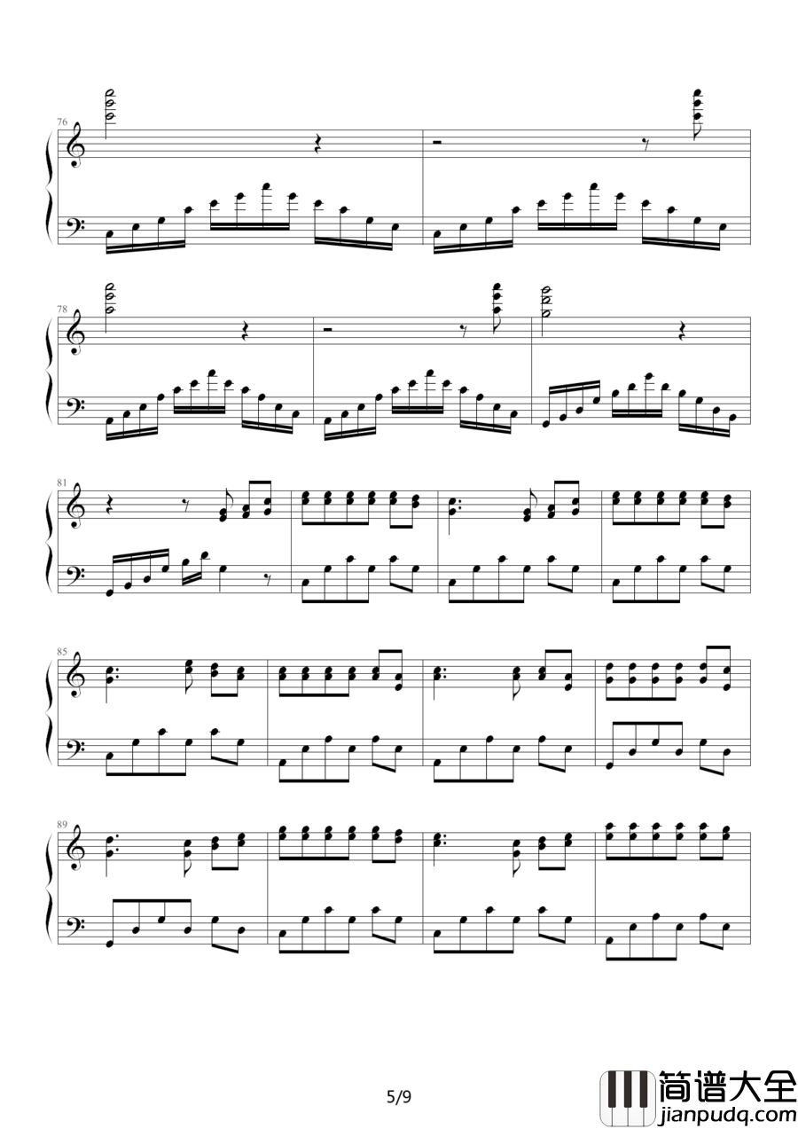 春天里钢琴谱_汪峰_人生之路蜿蜒曲折，多想在春天的气息下享受片刻的闲暇