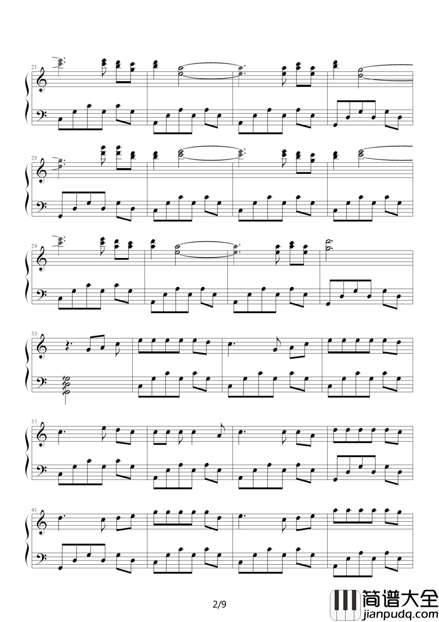 春天里钢琴谱_汪峰_人生之路蜿蜒曲折，多想在春天的气息下享受片刻的闲暇