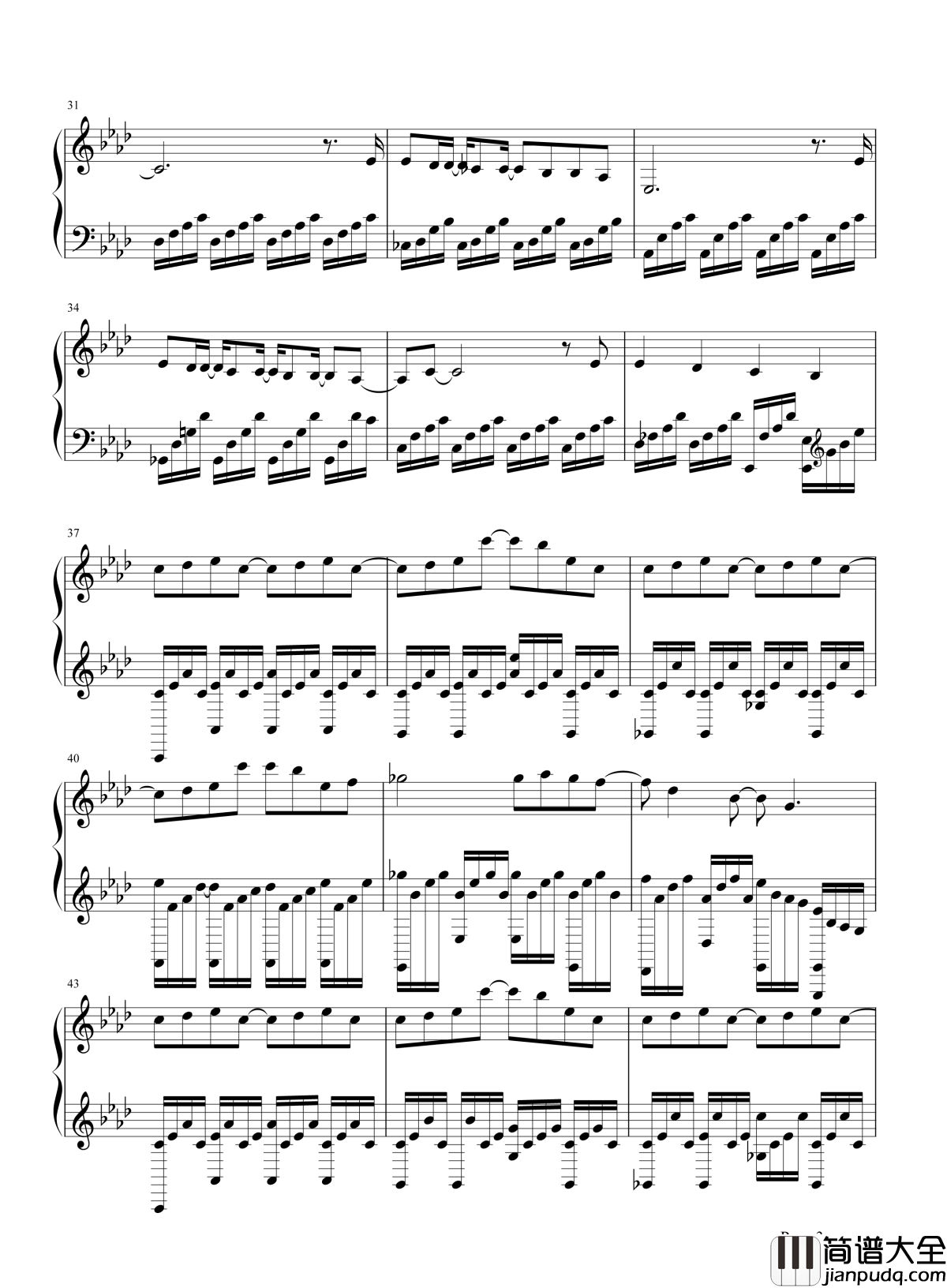 摩天大楼钢琴谱__薛之谦｜摩天大楼_太稀有_人人高贵富有