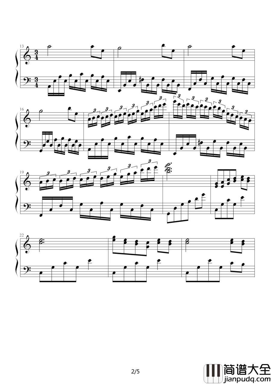 渡情钢琴谱_高胜美_千年缠绵，有情人终成眷属