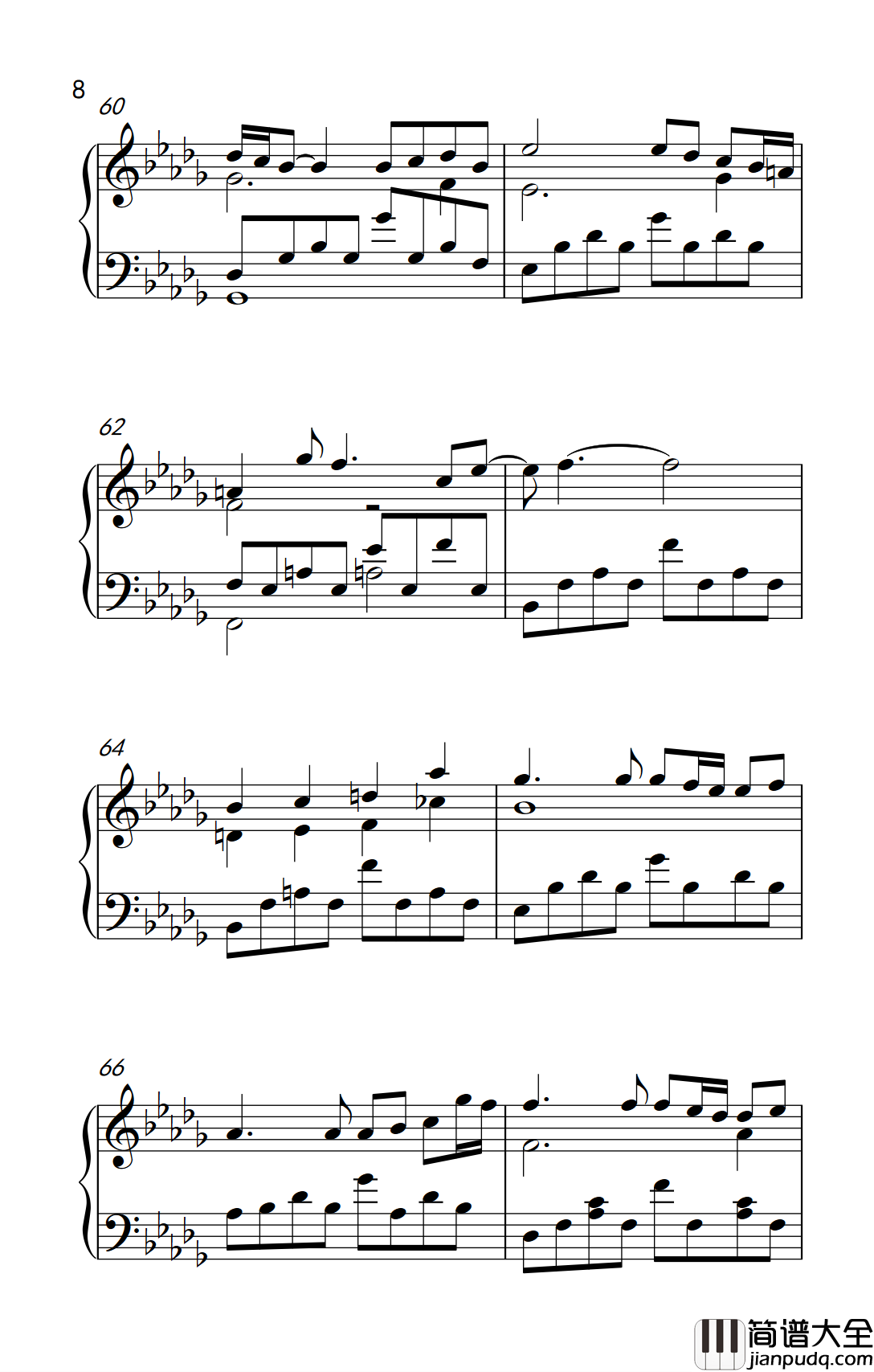 流着泪说分手钢琴谱_金志文_一曲一调都是深情