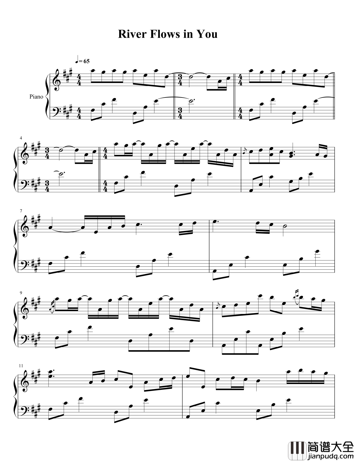 river_flows_in_you钢琴谱_李闰珉_喊麦喊火的一首钢琴曲，带你回归本真