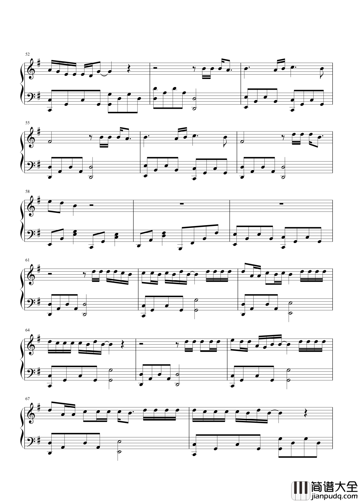 Let_Her_Go钢琴谱_总要等到失去才懂得珍惜吗