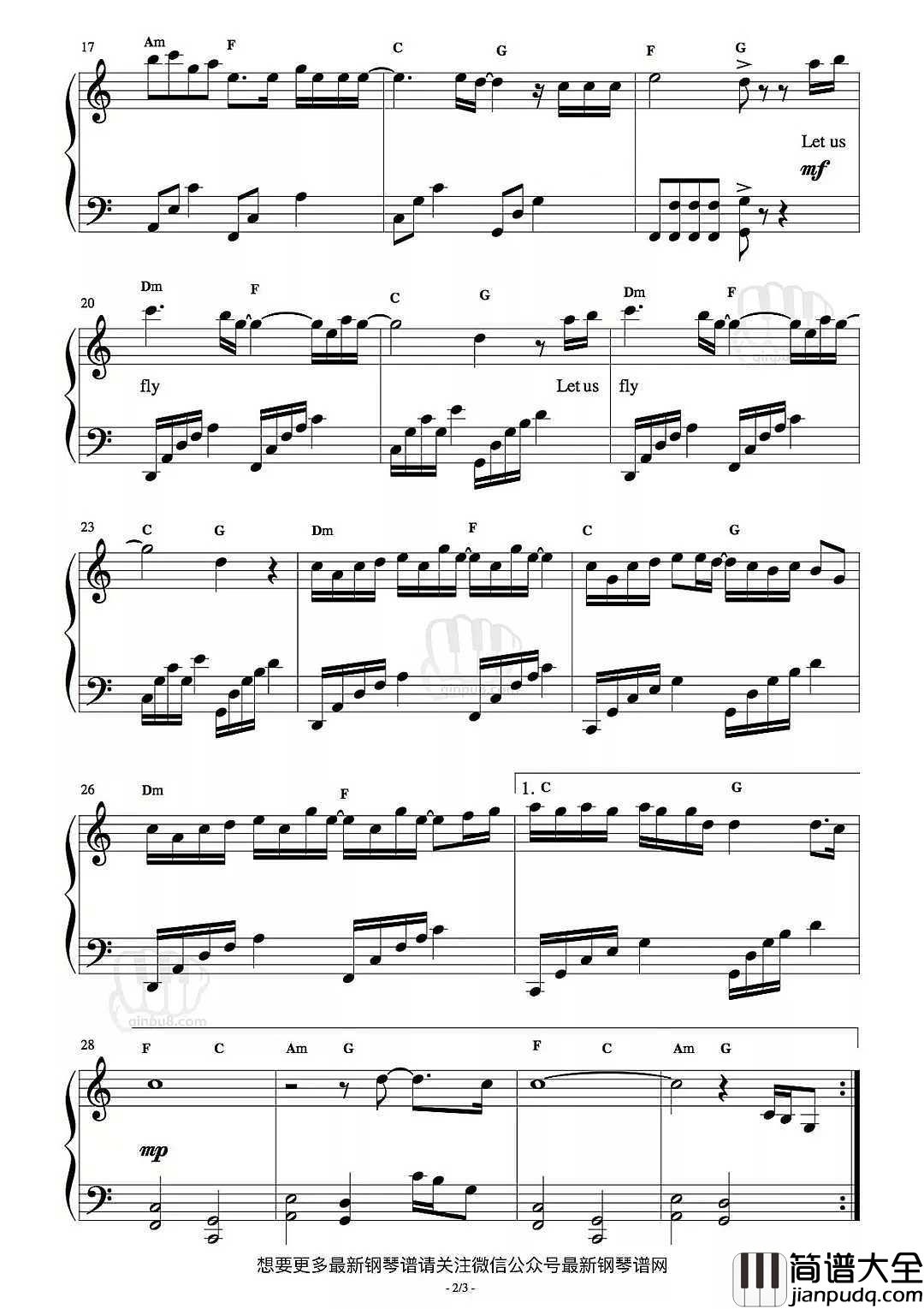 寻钢琴谱_华晨宇献声花儿与少年3·冒险季主题曲_Let_us_fly
