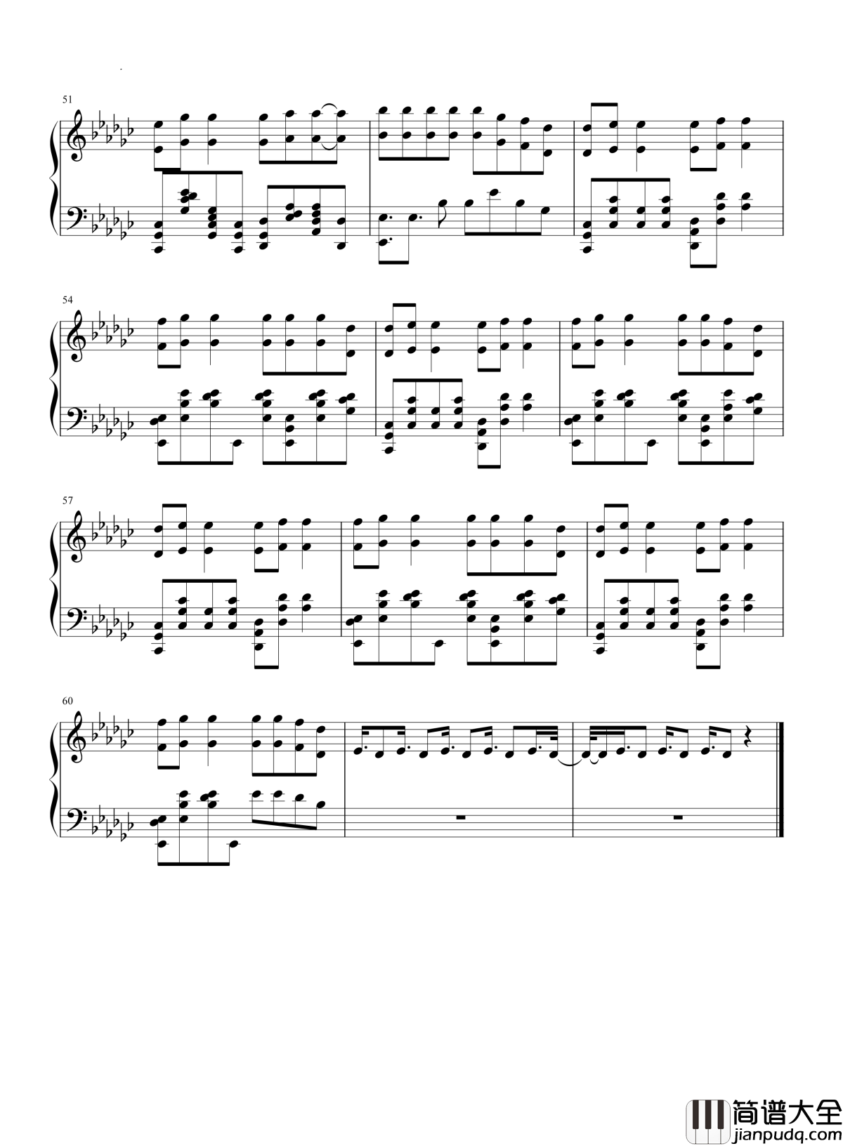 PDD洪荒之力钢琴谱_神秘BGM蝉联热歌榜首