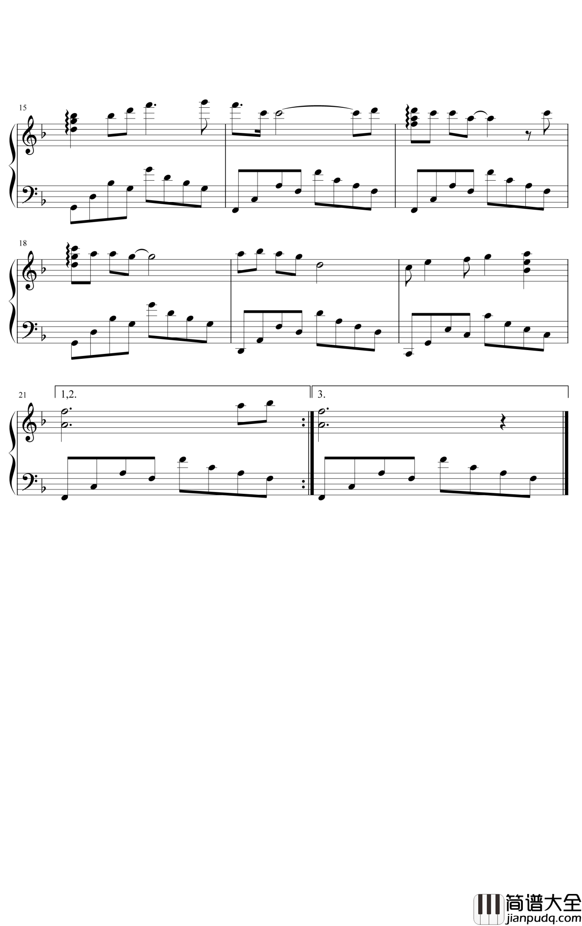 鼓浪屿之波钢琴谱_张暴默_寄托两岸思念之情