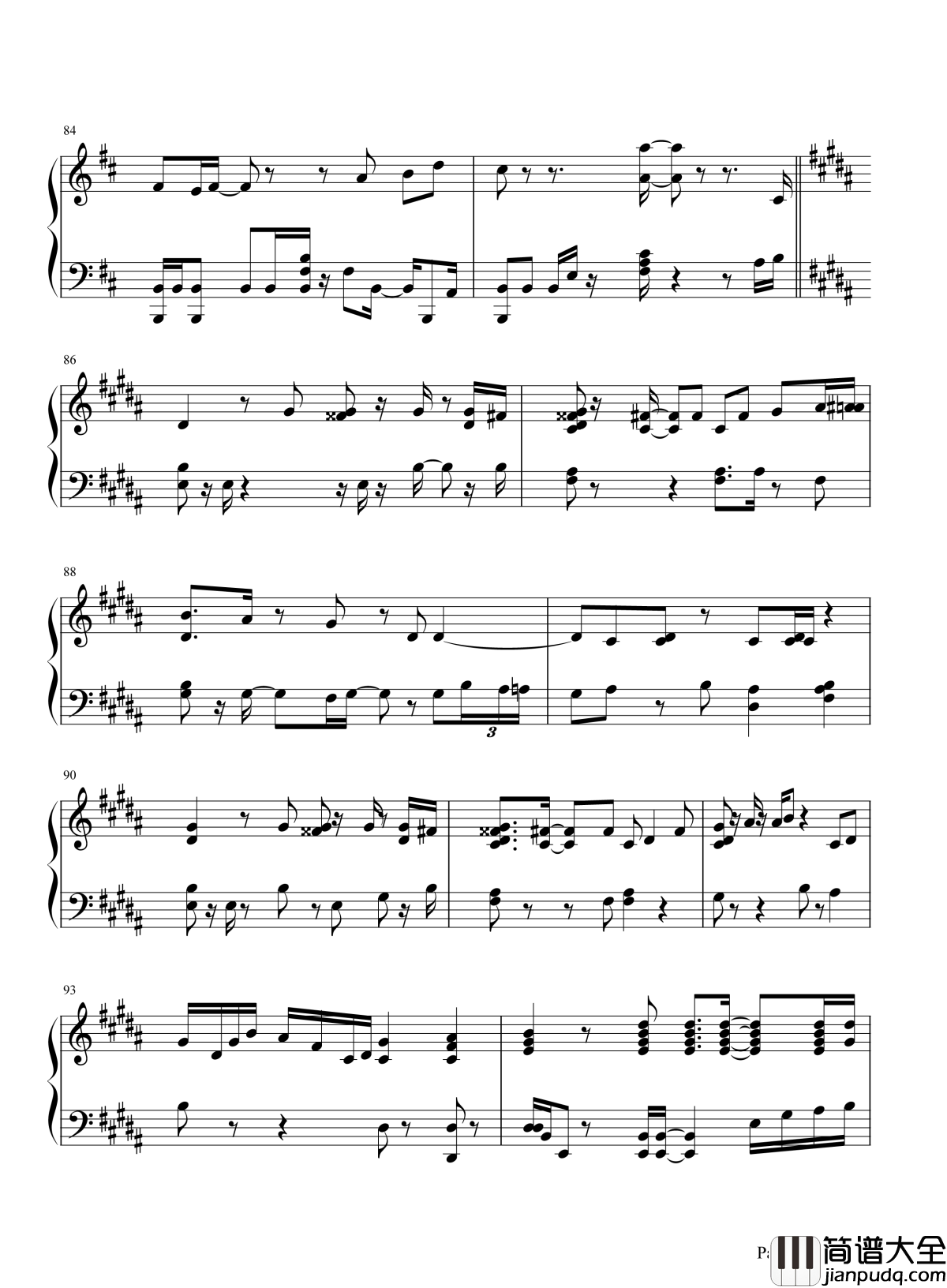 鸟之诗钢琴谱_穿过云端，是谁的天堂，在召唤