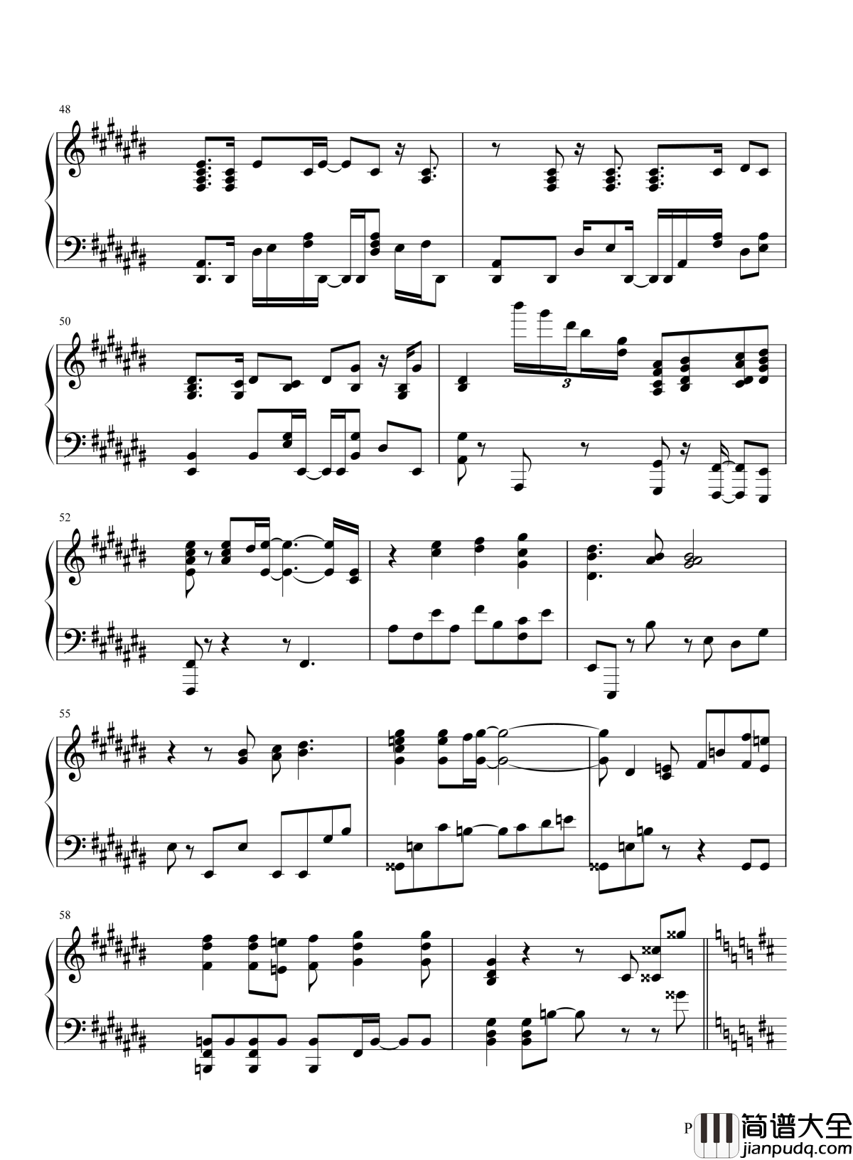 鸟之诗钢琴谱_穿过云端，是谁的天堂，在召唤