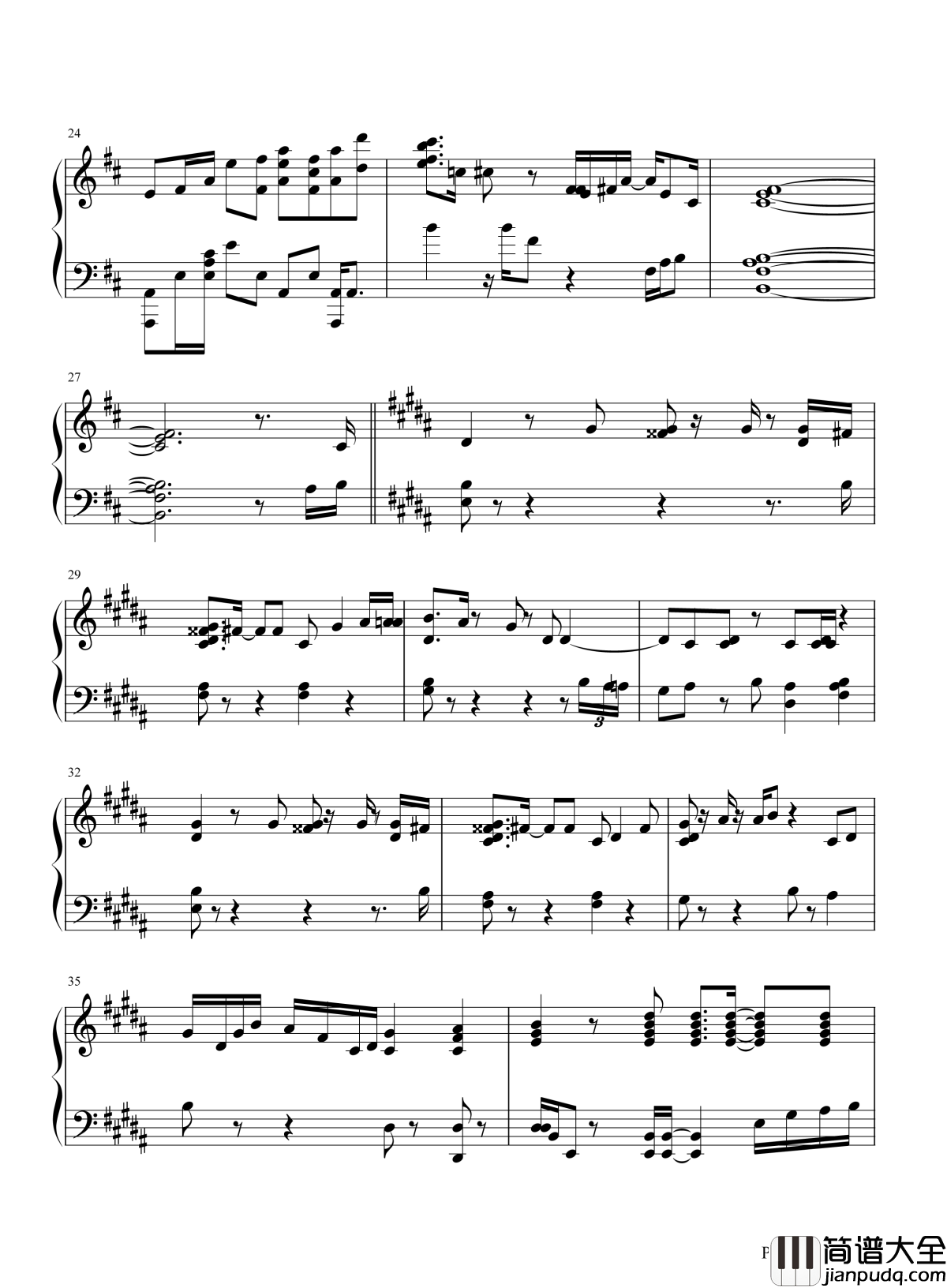 鸟之诗钢琴谱_穿过云端，是谁的天堂，在召唤