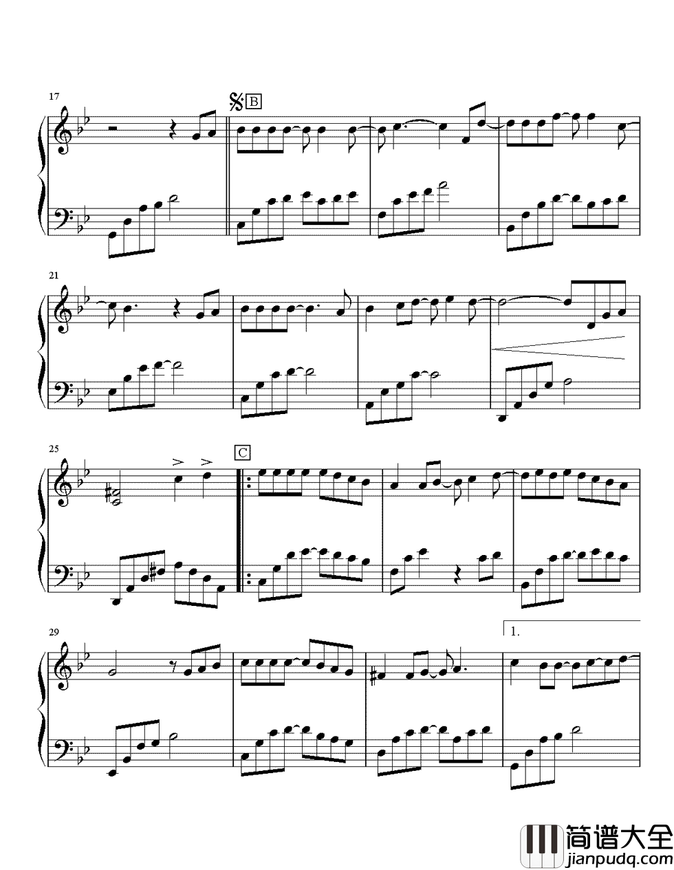 从开始到现在钢琴谱_韩剧冬季恋歌的中文版主题曲