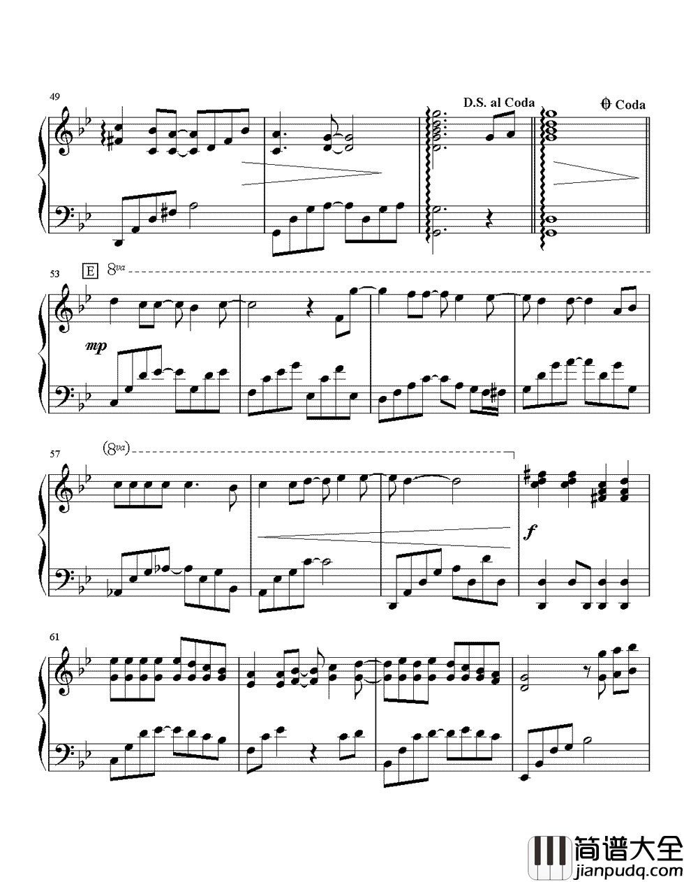 从开始到现在钢琴谱_韩剧冬季恋歌的中文版主题曲