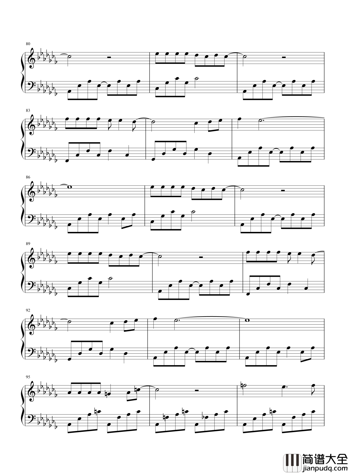 春风十里不如你钢琴谱_李健｜温暖在我心里