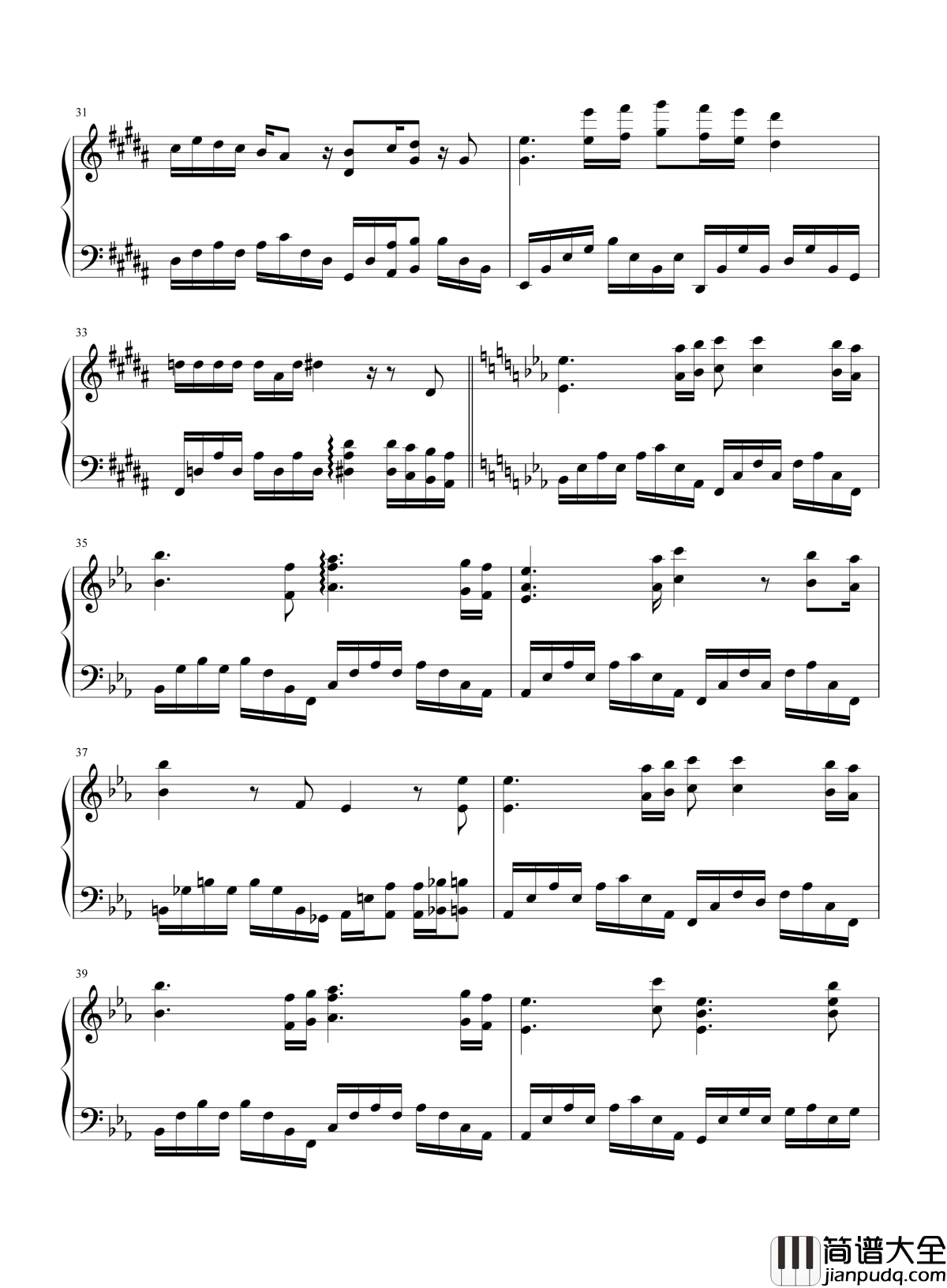 雾中列车钢琴谱__李健/王俊凯｜归途中不再是少年不再去冒险