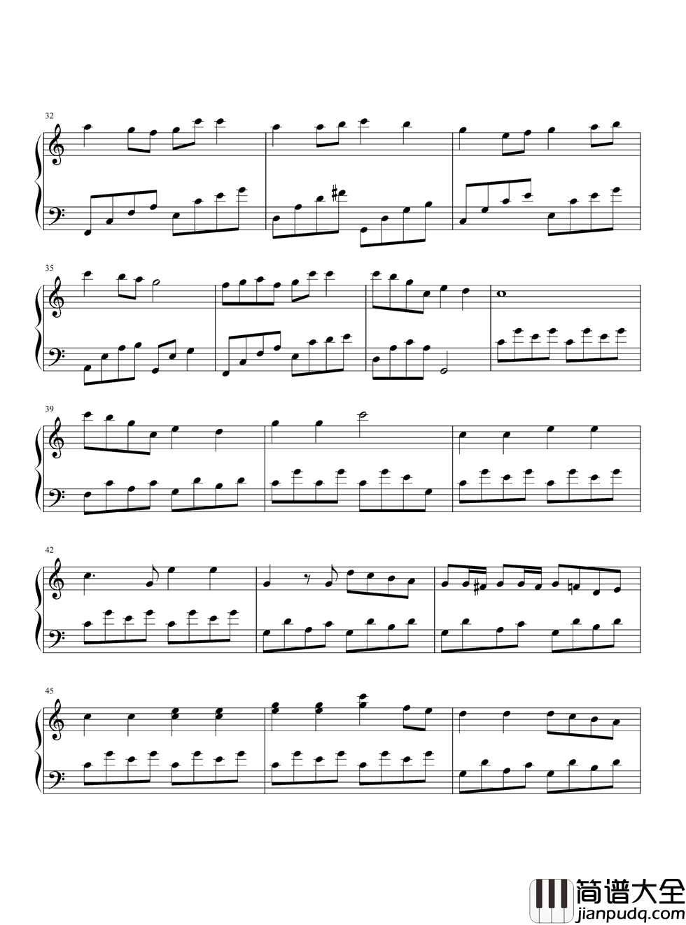 暖暖钢琴谱_梁静茹｜爱一个人希望他过更好