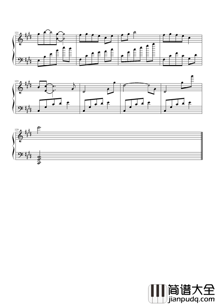 小小钢琴谱_容祖儿_小小的手牵小小的人，守着小小的永恒