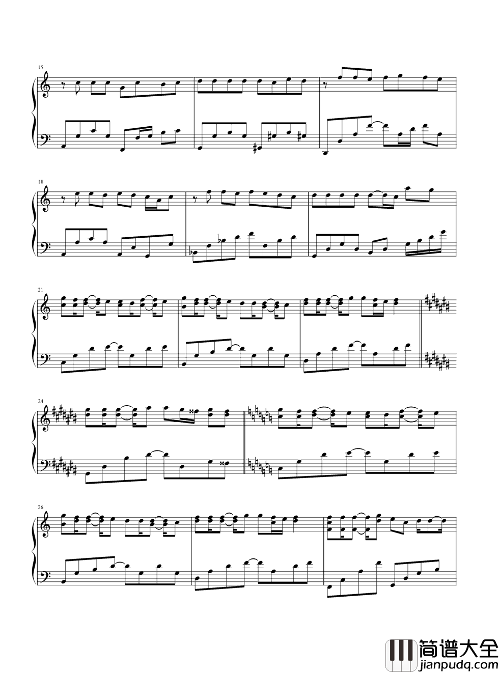 倒带钢琴谱_蔡依林｜我想依赖而你却都不在