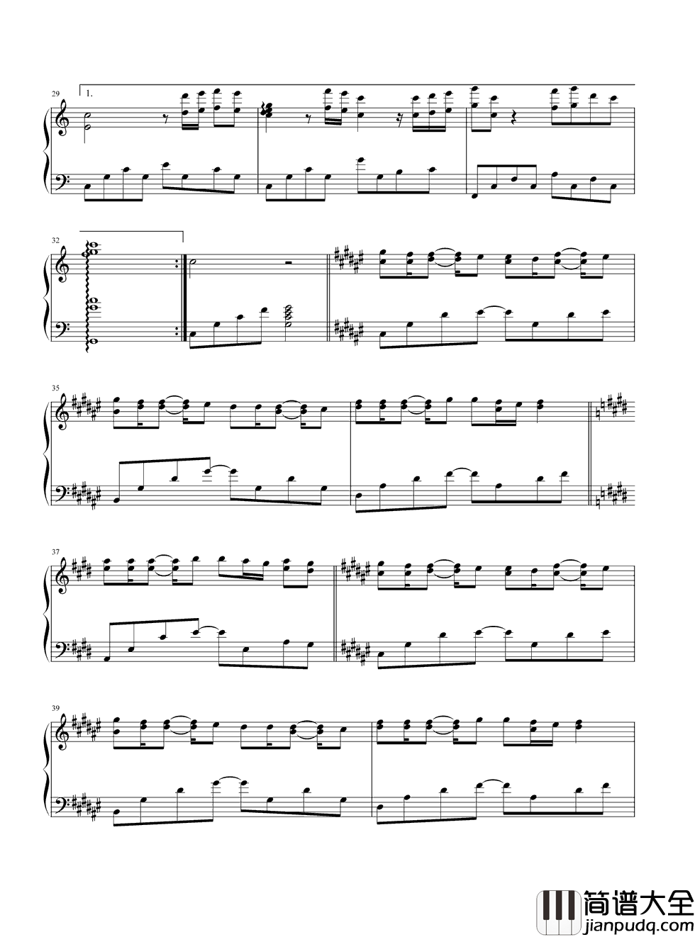 倒带钢琴谱_蔡依林｜我想依赖而你却都不在