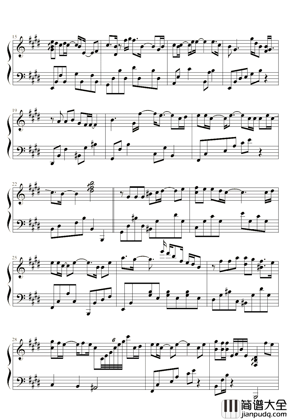 终于等到你钢琴谱_张靓颖｜终于等到你_差点要错过你