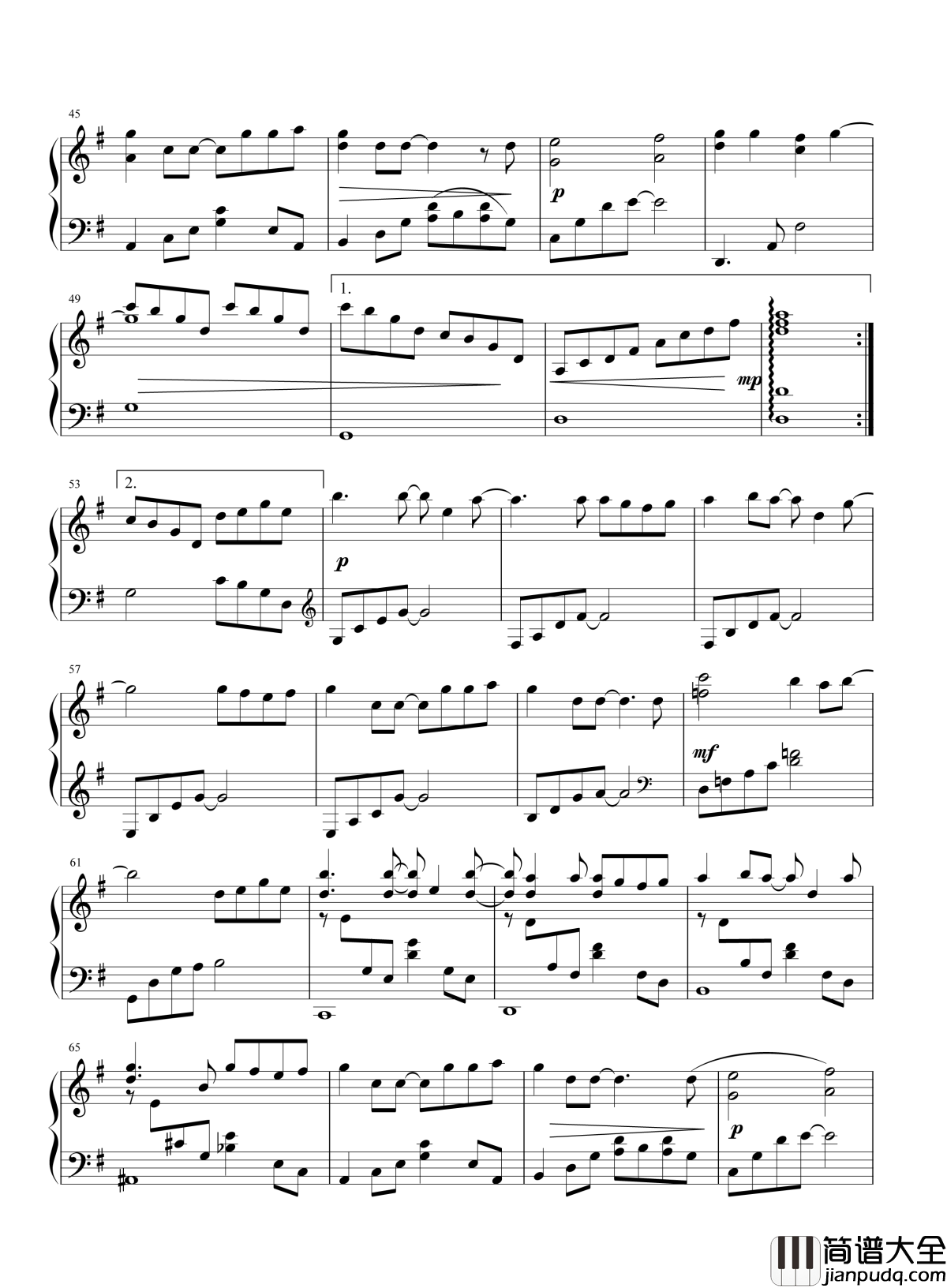 会呼吸的痛钢琴谱_梁静茹｜想念是会呼吸的痛