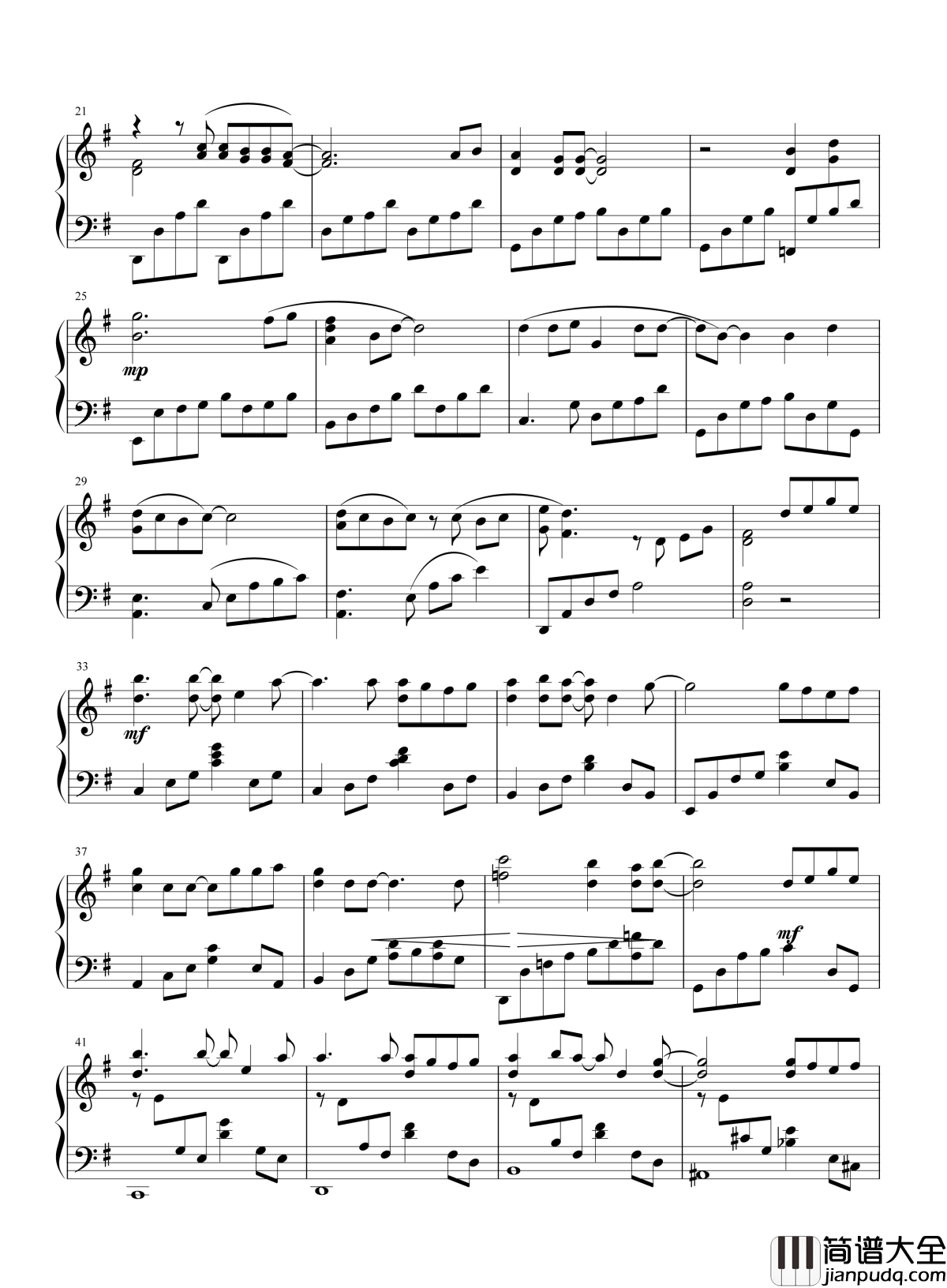 会呼吸的痛钢琴谱_梁静茹｜想念是会呼吸的痛