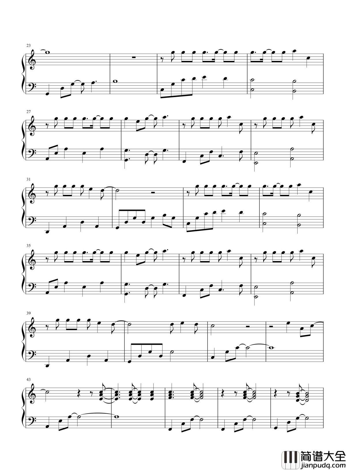 我变了钢琴谱_李宇春｜爱上你，下雨也快乐