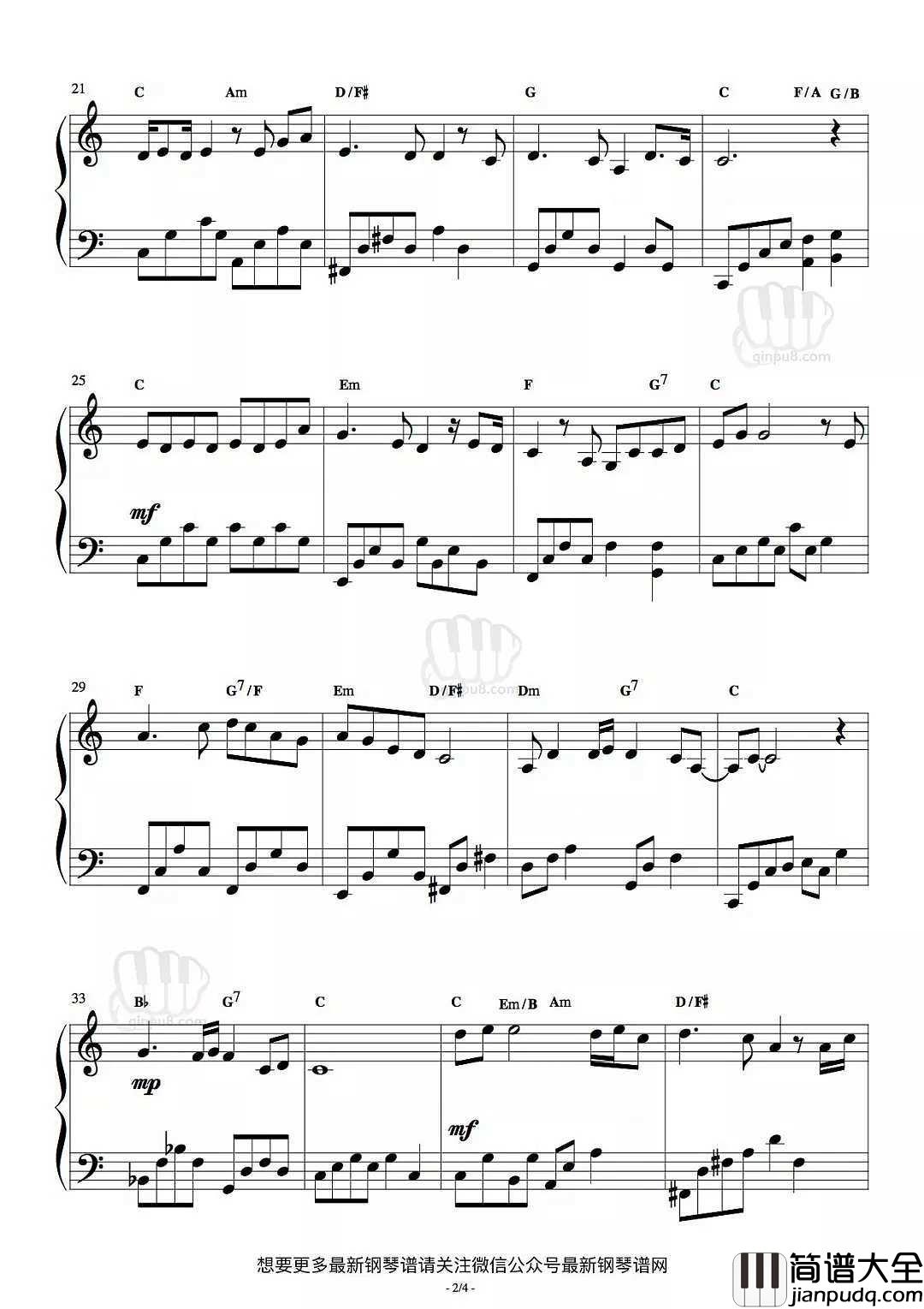 听雪钢琴谱_张碧晨_这一别，没有各生欢喜只有凉风寄离歌