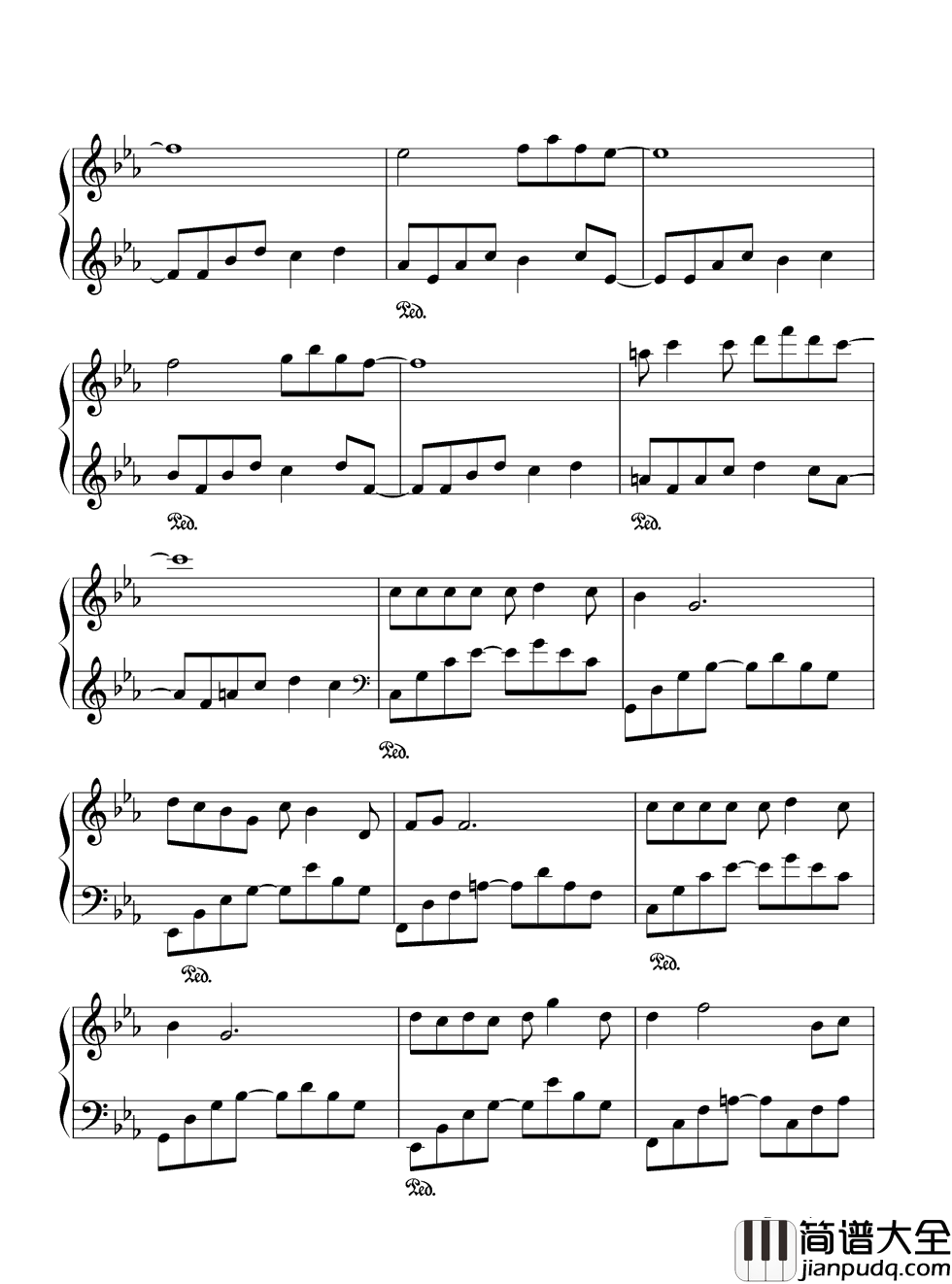 亲亲我的宝贝钢琴谱_周华健｜非常好听的歌曲