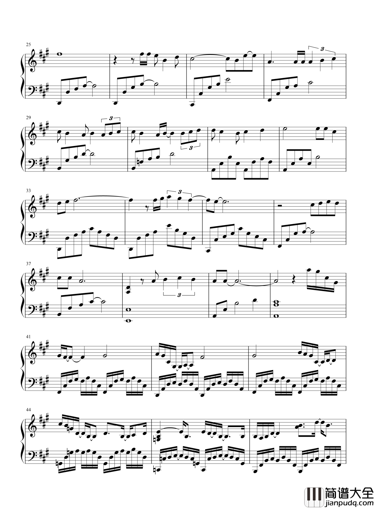 我们钢琴谱_陈奕迅_我最大的遗憾是，你的人生再也与我无关