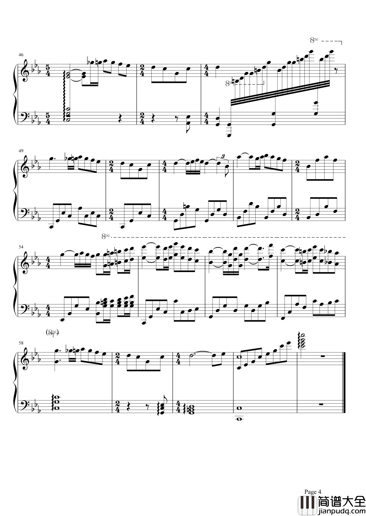 爱的协奏曲钢琴谱_理查德克莱德曼一首表达爱的钢琴曲