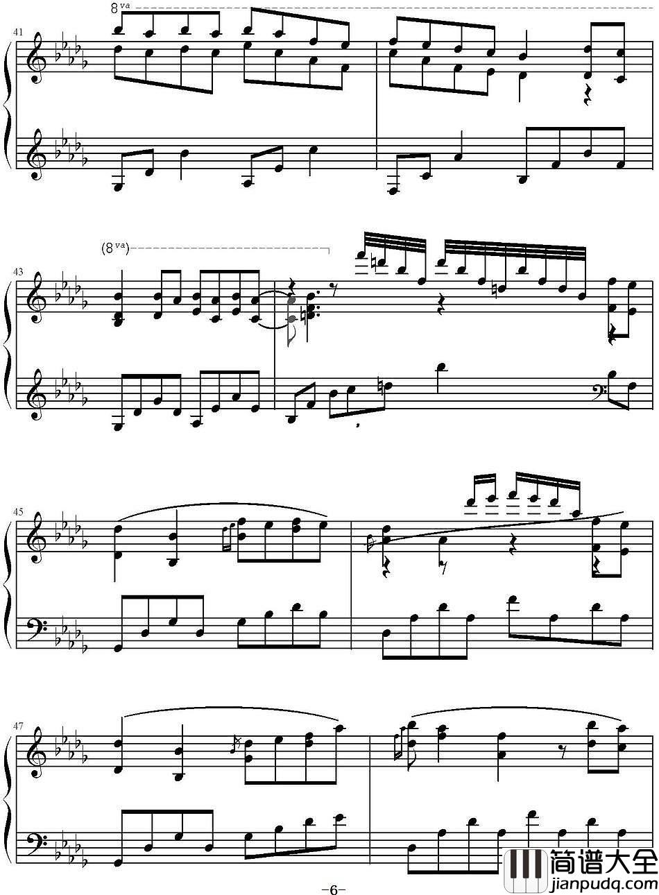 千古钢琴谱_阿兰花千骨电视剧片头曲