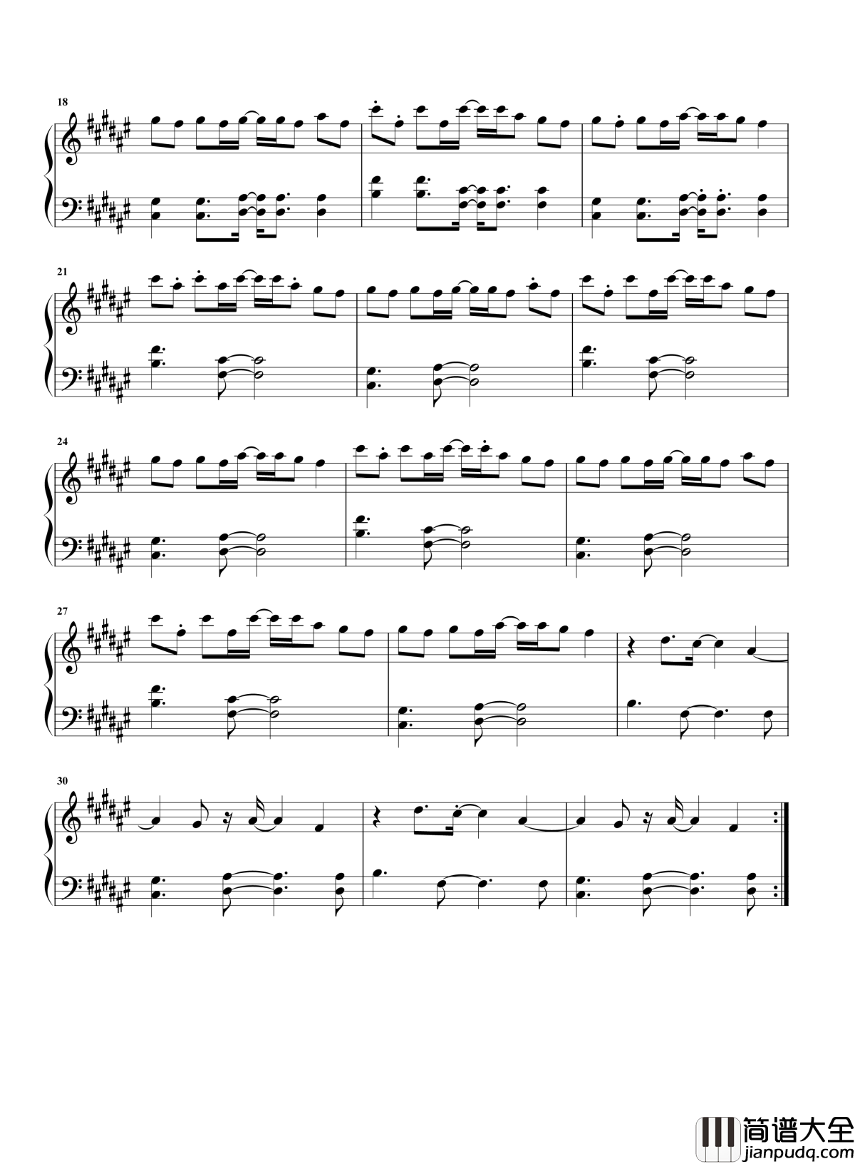 文爱钢琴谱_CG_与你想做的有太多，却只能与你错过